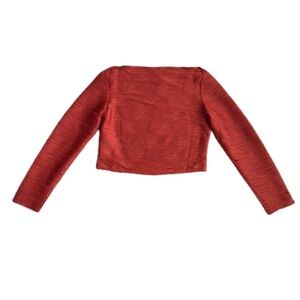 418 NWT Kirundo Textured Off the Shoulder Long Sleeve Crop Top - Size: XXL